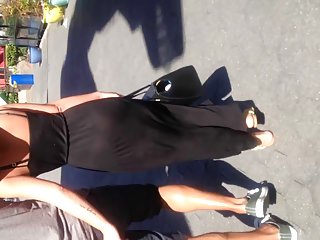 Ásia correia, ver através de vestido de preto asiático funda